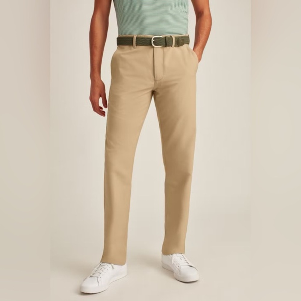 Bonobos Slim Tailored Hybrid Performance Link Golf Tech Chinos Oak Khaki 33 X 34